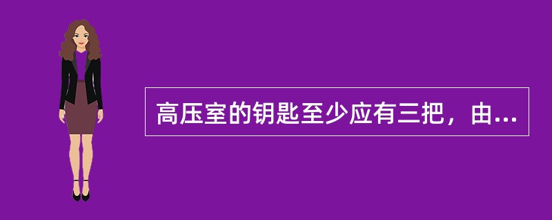 高压室的钥匙至少应有三把，由运行人员负责_____，_____。