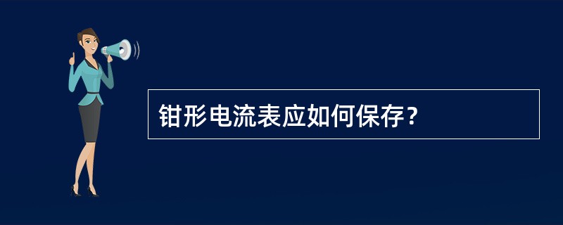 钳形电流表应如何保存？