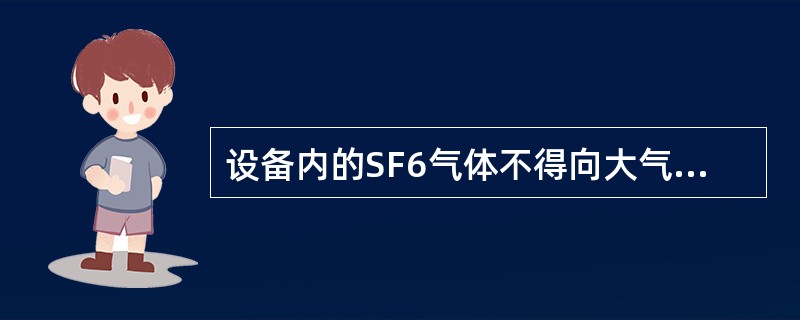 设备内的SF6气体不得向大气排放，应采取净化装置回收，回收时作业人员应站在___