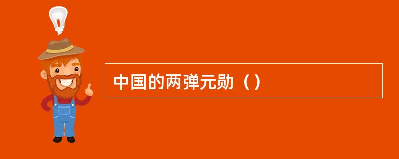 中国的两弹元勋（）