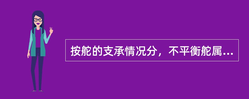 按舵的支承情况分，不平衡舵属于（）。