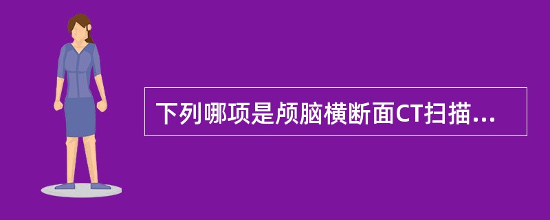 下列哪项是颅脑横断面CT扫描常用基线（OM线）（）