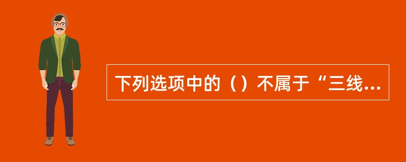 下列选项中的（）不属于“三线两点”的三线范畴。