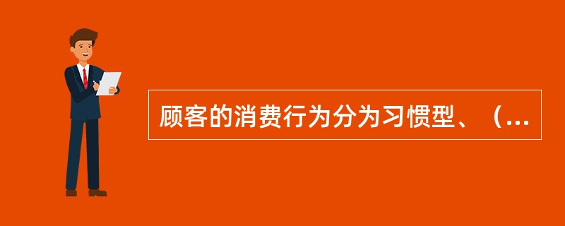 顾客的消费行为分为习惯型、（）、感情型、经济型。