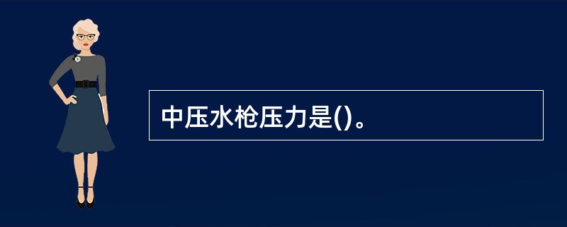 中压水枪压力是()。