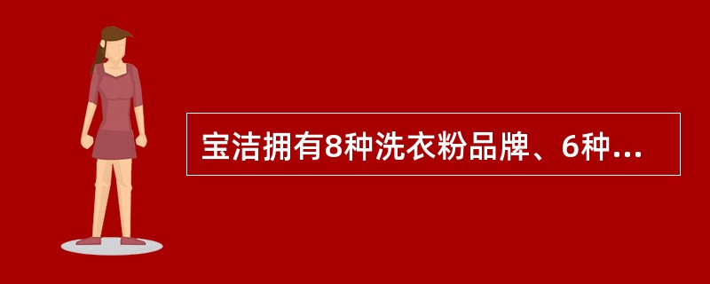 宝洁拥有8种洗衣粉品牌、6种肥皂品牌、4种洗发精品牌、3种牙膏品牌，这种品牌策略