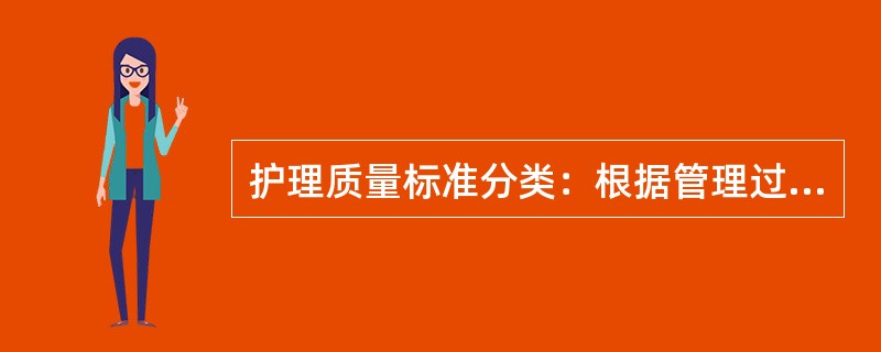 护理质量标准分类：根据管理过程结构分为（）、（）和（）。