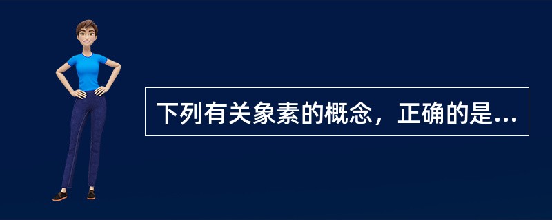 下列有关象素的概念，正确的是（）