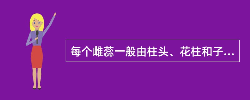 每个雌蕊一般由柱头、花柱和子房组成，其中，柱头的作用有（）。