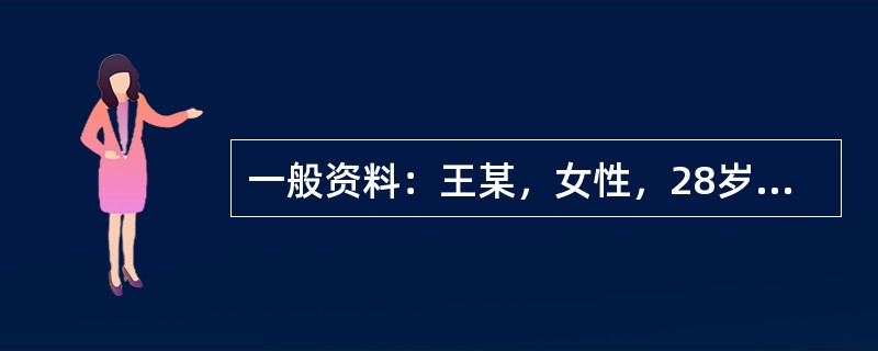 一般资料：王某，女性，28岁，公交车售票员。案例介绍：王某由其母亲带来，主诉两年