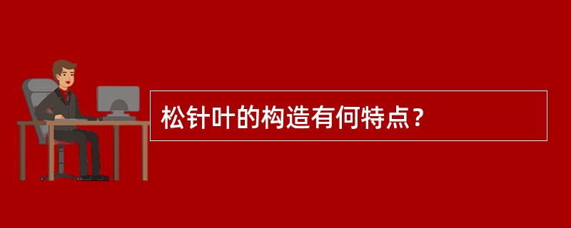 松针叶的构造有何特点？