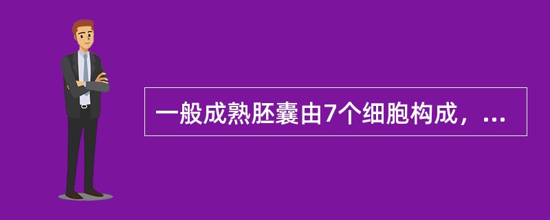 一般成熟胚囊由7个细胞构成，其中包括（）、（）、（）和（）。