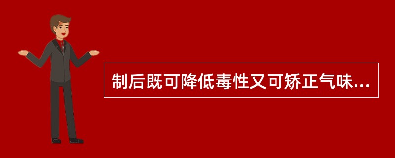 制后既可降低毒性又可矫正气味的药物（）