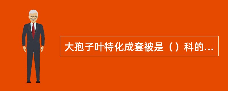 大孢子叶特化成套被是（）科的特征之一；孢子叶球具盖被（假花被）是（）纲的进化性状