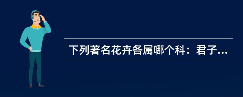 下列著名花卉各属哪个科：君子兰：（）；郁金香：（）；墨兰（）；白芨：（）；文殊兰