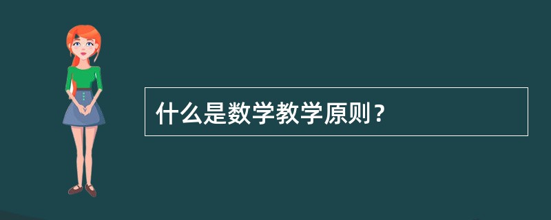 什么是数学教学原则？