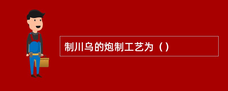 制川乌的炮制工艺为（）