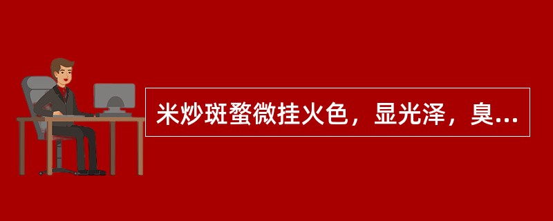 米炒斑蝥微挂火色，显光泽，臭味轻微，米变为（）时，取出，筛去米，放凉。