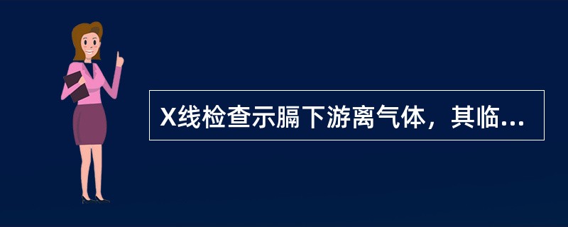 X线检查示膈下游离气体，其临床意义是（）。
