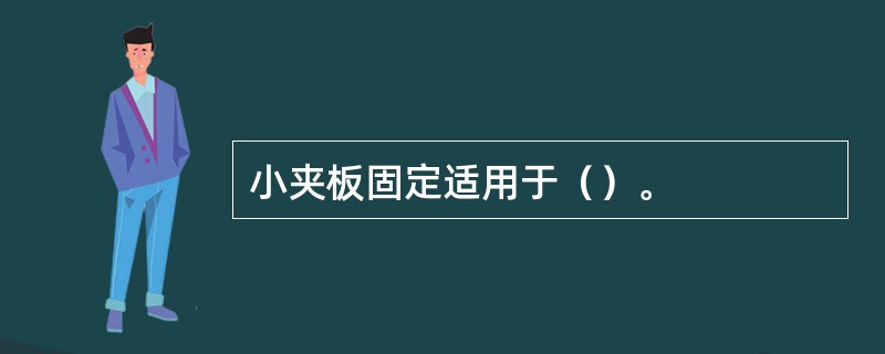 小夹板固定适用于（）。