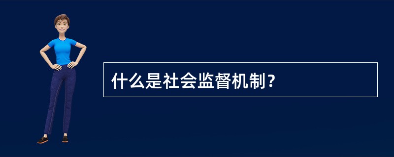 什么是社会监督机制？