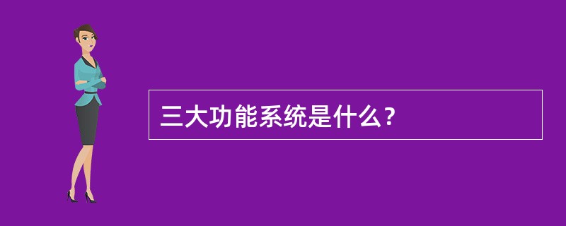 三大功能系统是什么？