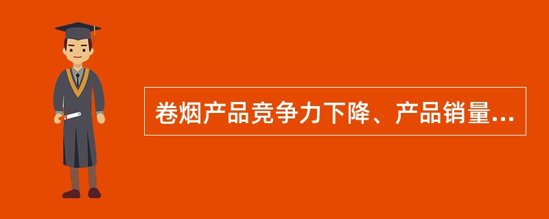 卷烟产品竞争力下降、产品销量明显下降，市场份额被竞争对手大量蚕食甚至最终被淘汰的