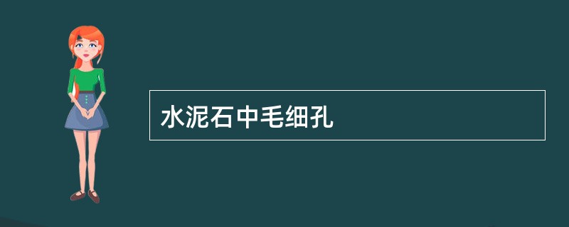 水泥石中毛细孔