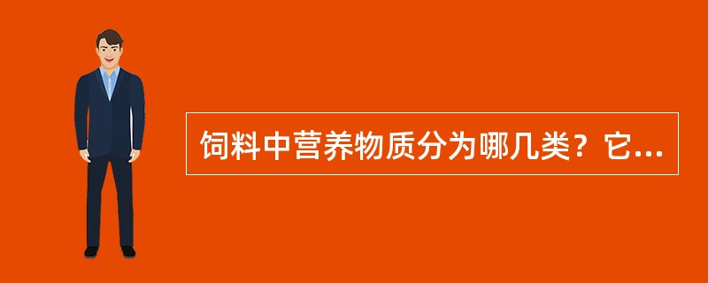 饲料中营养物质分为哪几类？它们的基本功能是什么？