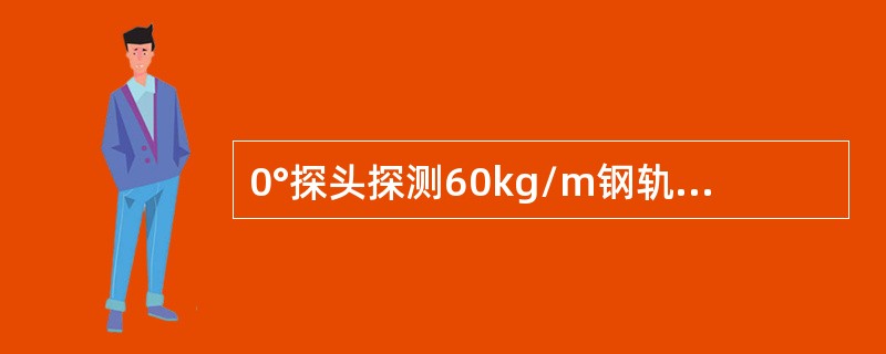 0°探头探测60kg/m钢轨时，声程为250mm荧光屏刻度2有回波显示，其裂纹深