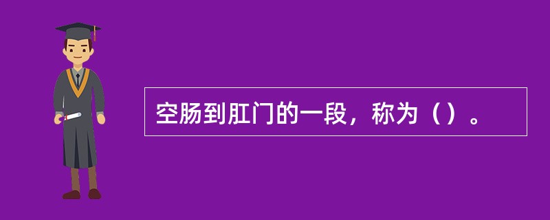 空肠到肛门的一段，称为（）。