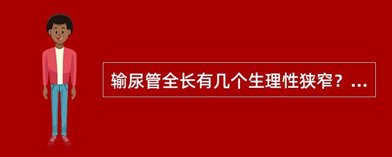 输尿管全长有几个生理性狭窄？分别是哪些？