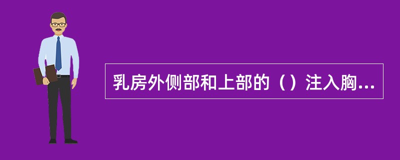 乳房外侧部和上部的（）注入胸大肌下缘的（），部分乳房上部的淋巴管可直接穿注入尖淋