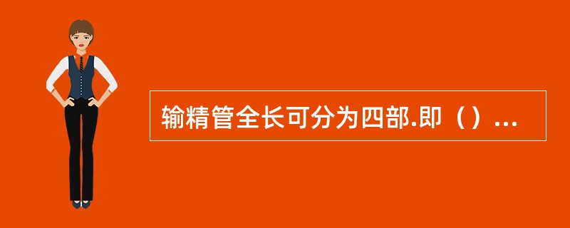 输精管全长可分为四部.即（）、（）、（）和（）。