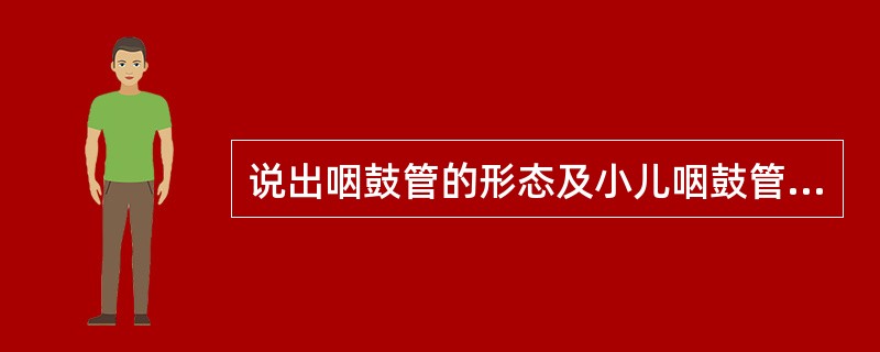 说出咽鼓管的形态及小儿咽鼓管的特点。