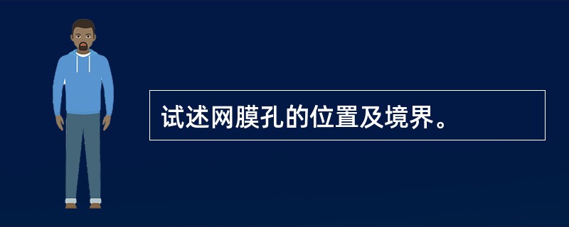 试述网膜孔的位置及境界。