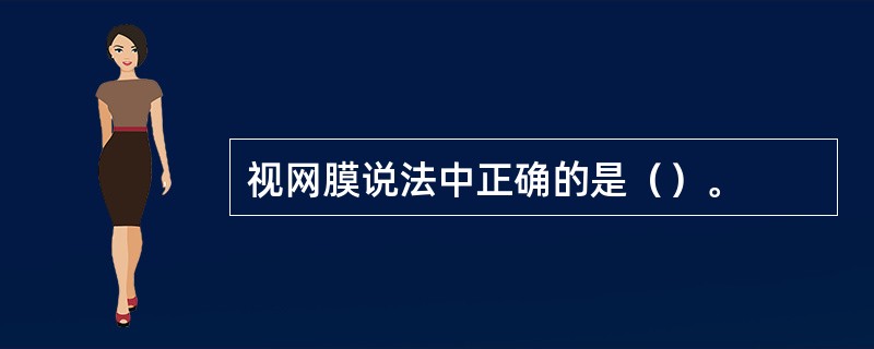 视网膜说法中正确的是（）。
