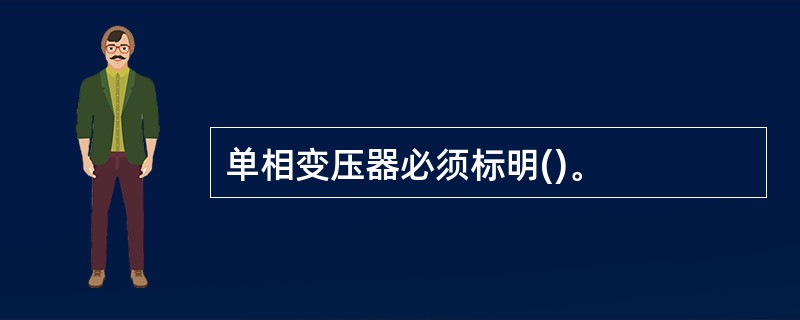 单相变压器必须标明()。