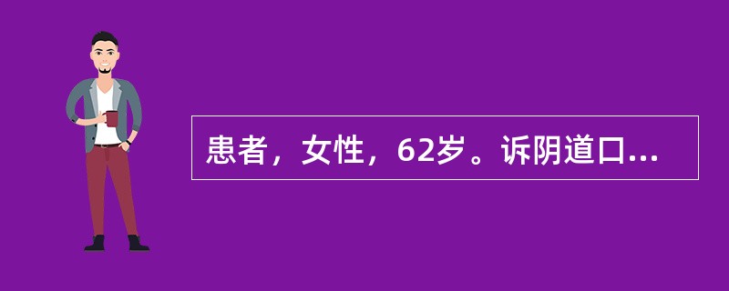 患者，女性，62岁。诉阴道口有一肿物脱出1年余，医生诊断为子宫脱垂。护理评估生育
