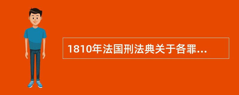 1810年法国刑法典关于各罪名的规定中，有的罪直接违背了无罪推定原则，它们是（）