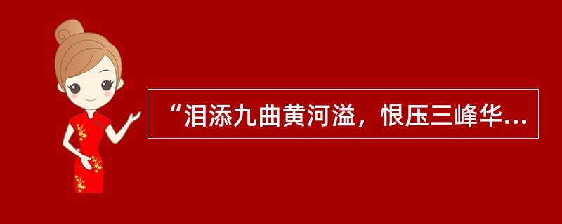 “泪添九曲黄河溢，恨压三峰华岳低”使用的修辞有（）。