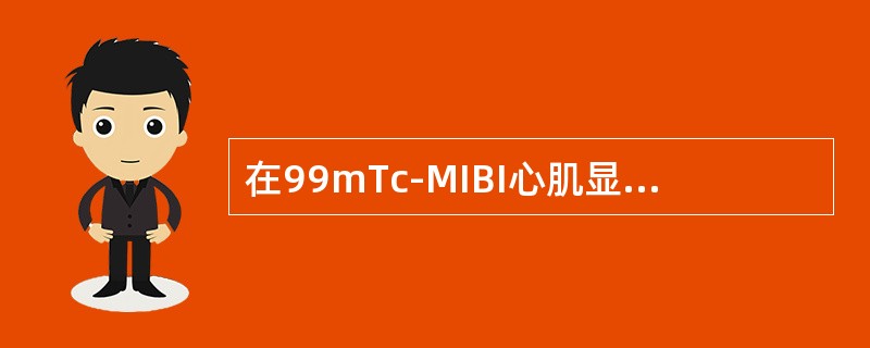 在99mTc-MIBI心肌显像中，若图像上胃影明显，则最可能的原因是（）