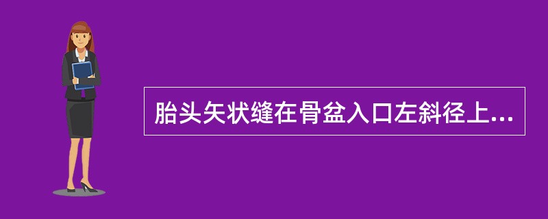 胎头矢状缝在骨盆入口左斜径上，大囟门在骨盆的右前方（）