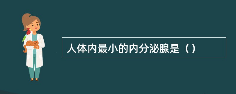 人体内最小的内分泌腺是（）