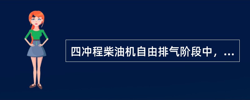 四冲程柴油机自由排气阶段中，随着气缸内废气压力与排气管内压力的压差变化，可分为（