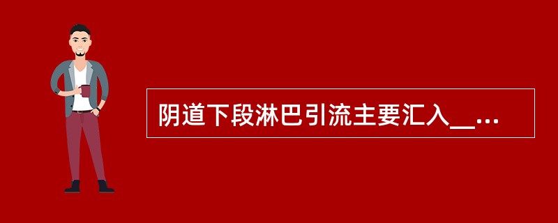 阴道下段淋巴引流主要汇入______；阴道上段淋巴引流基本与宫颈引流相同，大部分