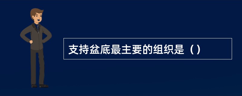 支持盆底最主要的组织是（）