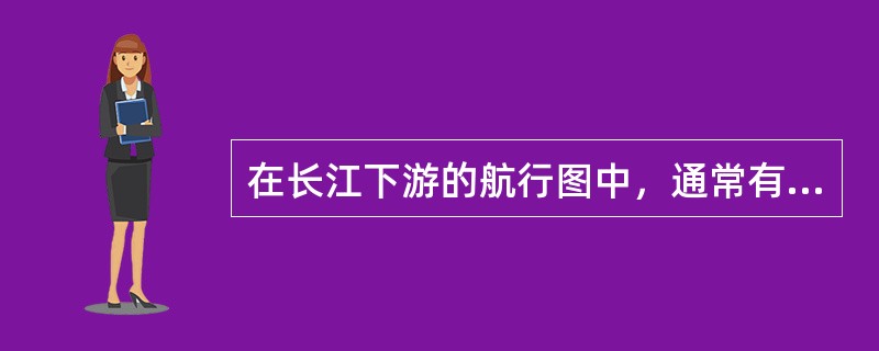 在长江下游的航行图中，通常有两个指北向，它们表示（）