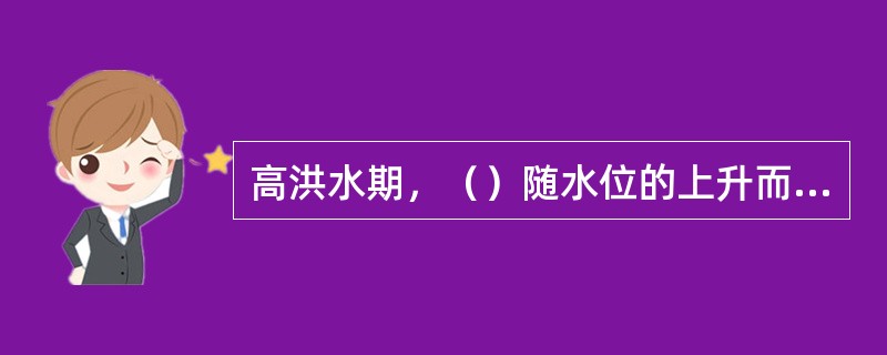 高洪水期，（）随水位的上升而缩减，船舶通过时必须充分注意。