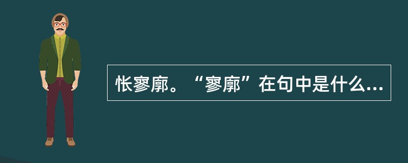 怅寥廓。“寥廓”在句中是什么意思？